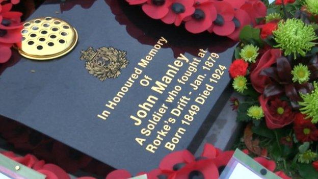 John Manley's grave in Carlton