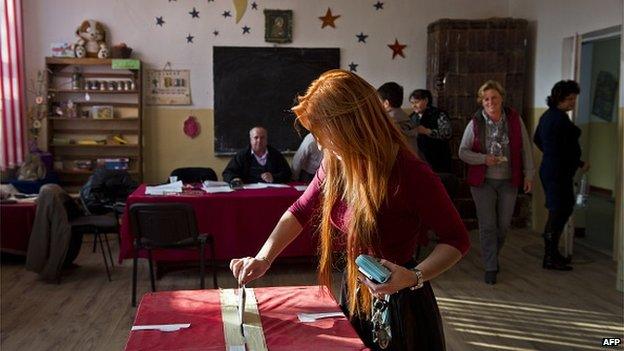 Voting in Romania