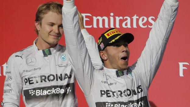 Hamilton and Rosberg