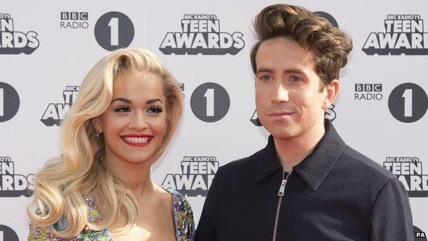 Rita Ora and Nick Grimshaw