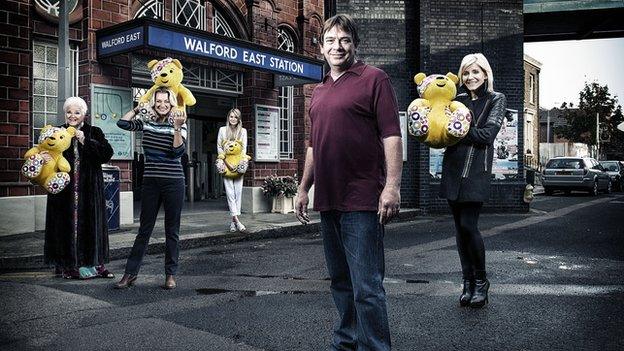 Pat, Kathy, Lucy, Ian and Michelle in EastEnders special