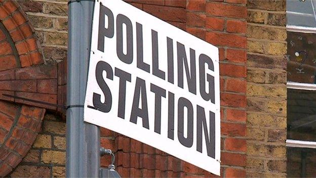 Polling Station sign