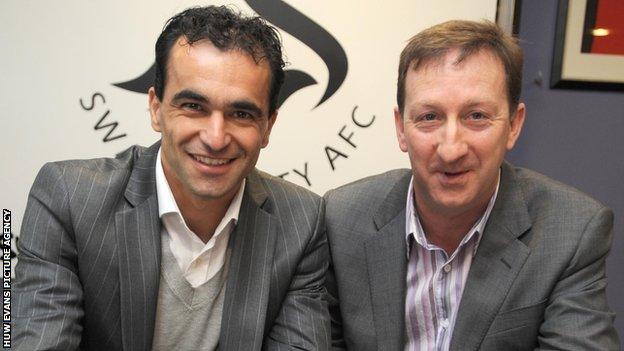 Roberto Martinez and Huw Jenkins