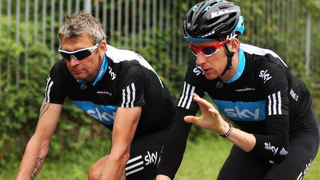 Sean Yates and Bradley Wiggins