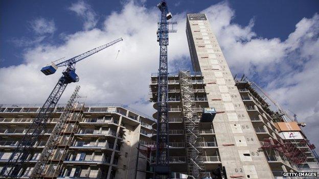 Construction work takes place in London