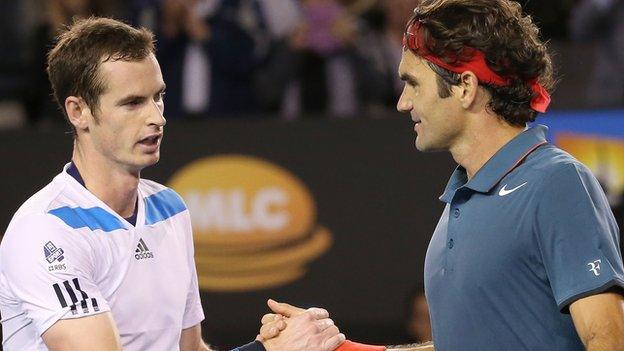 Andy Murray and Roger Federer
