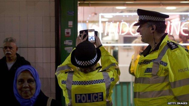 Police at Diwali celebrations in Leicester