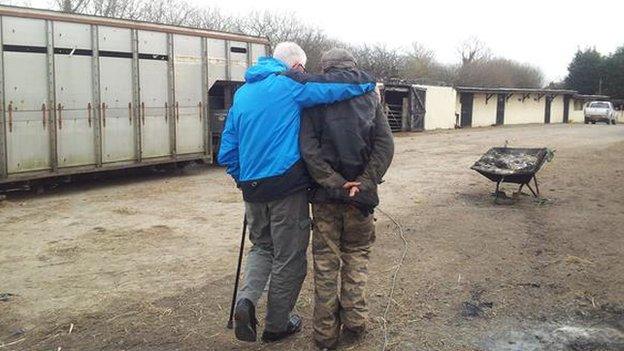 Tony Simester reunited with his son Darrell