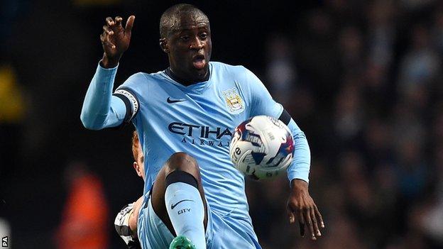 Yaya Toure in action for Manchester City