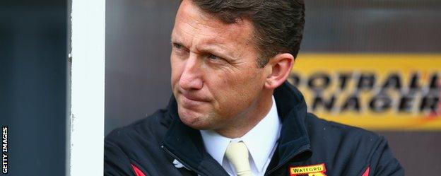 Billy McKinlay in the Watford dugout