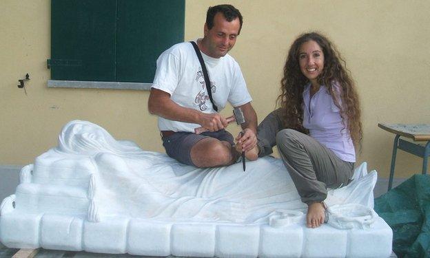 Felice and Simona Atzoril who was born without arms