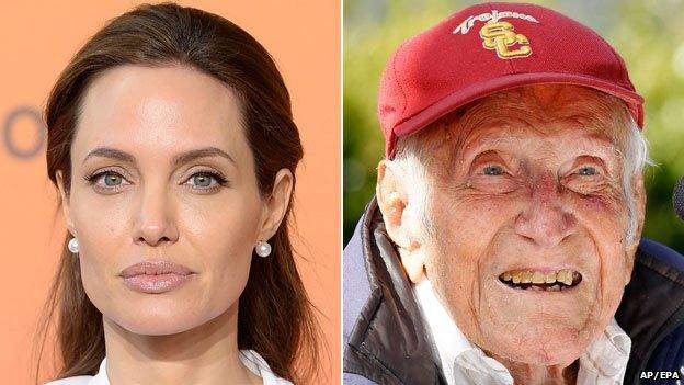 Angelina Jolie and Louis Zamperini