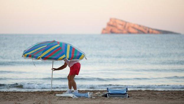 man on beach