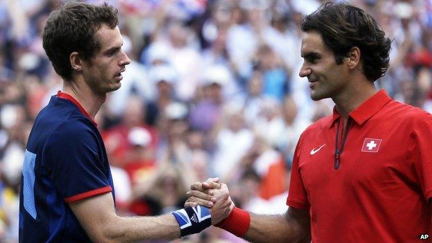 Andy Murray and Roger Federer