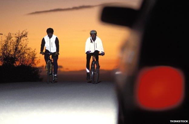 Cyclists in hi-vis