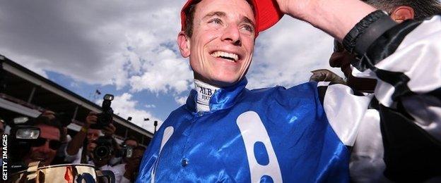 Ryan Moore after his winning ride in the Melbourne Cup