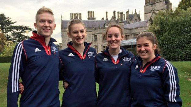 Left to right - Lewis Bartlett, Bryony Page, Kat Driscoll and Pamela Clark.