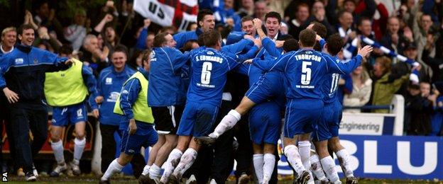 Nicky Harrison scores for Oldham