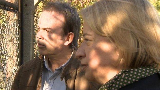 The Green Party's Clive Gregory and Natalie Bennett