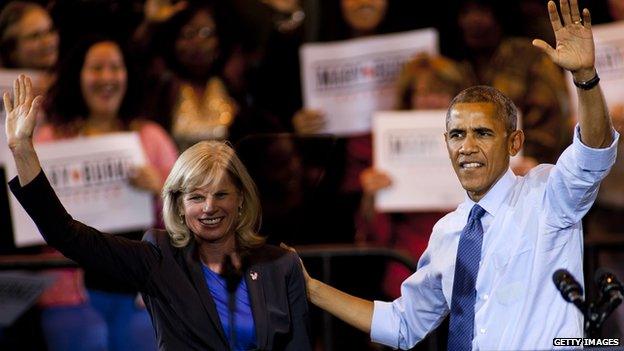 Barack Obama and Mary Burke