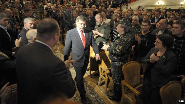 Alexander Zakharchenko is inaugurated president of the Donetsk People's Republic, 4 Nov