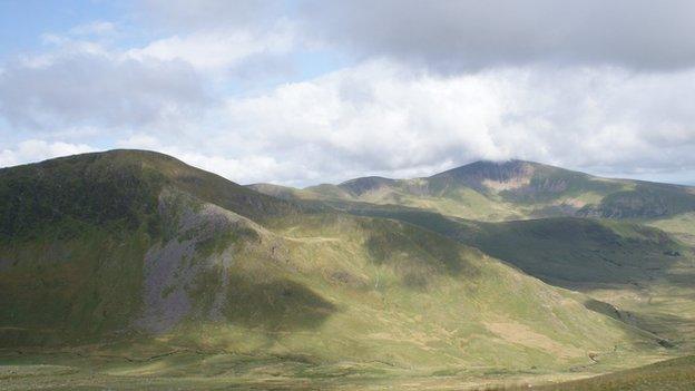 View from train up Snowdon