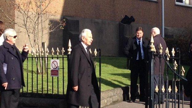 Lord Levy at Alvin Stardust's funeral