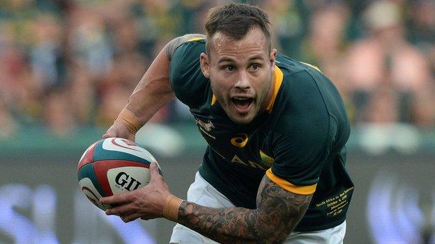 Scrum-half Francois Hougaard in action against New Zealand last month