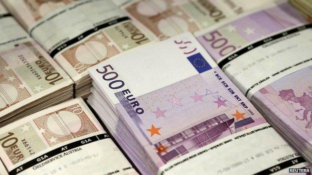 Euro notes - file pic