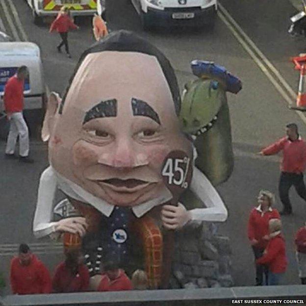 Effigy of Alex Salmond and Nessie 2014