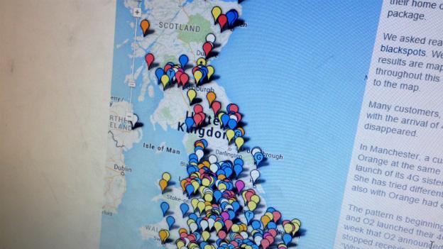 Guardian map of blackspots