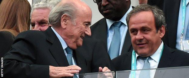 Sepp Blatter and Michel Platini