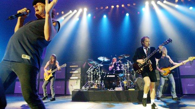 AC/DC on stage in Munich, 2003