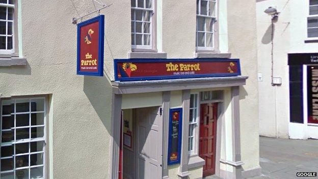 Parrot venue in Carmarthen