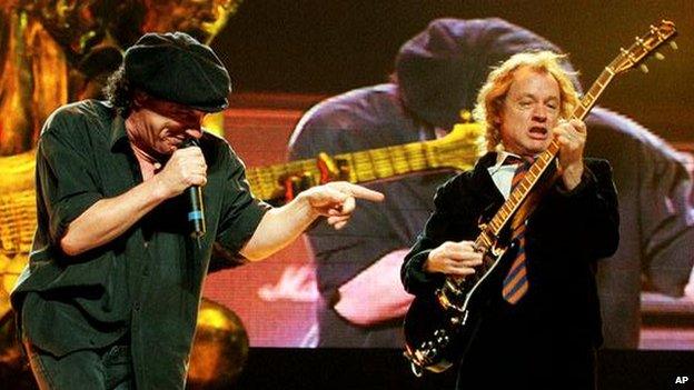 AC/DC performing in 2001