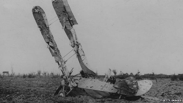 Crashed German plane