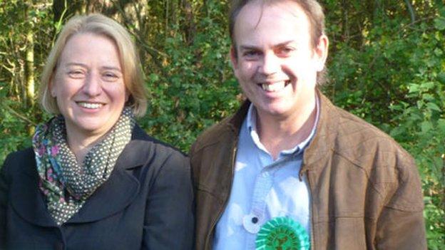 Clive Gregory with Natalie Bennett