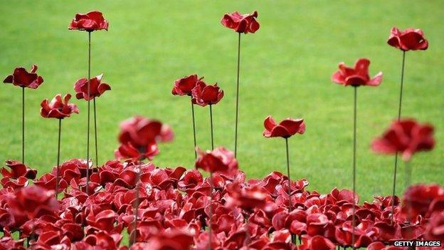 ceramic poppies