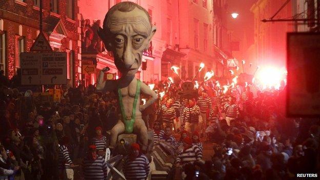 Putin effigy