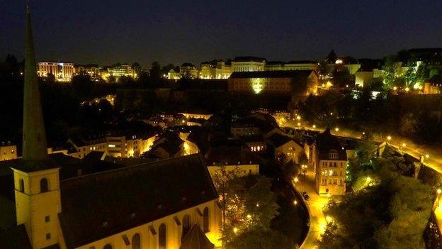 Luxembourg at night