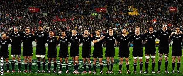 Current New Zealand rugby union team