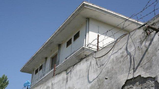 Compound where Osama bin Laden was hiding on the outskirts of the town of Abbottabad. 3 May 2011