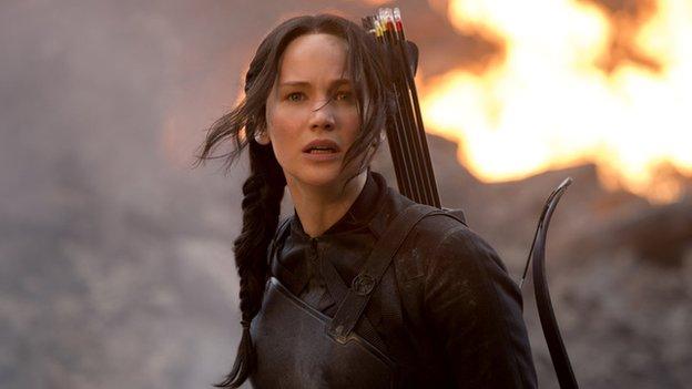 Jennifer Lawrence in The Hunger Games: Mockingjay - Part 1