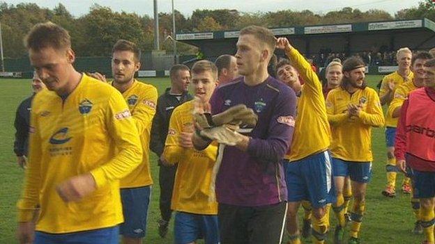 Warrington Town players