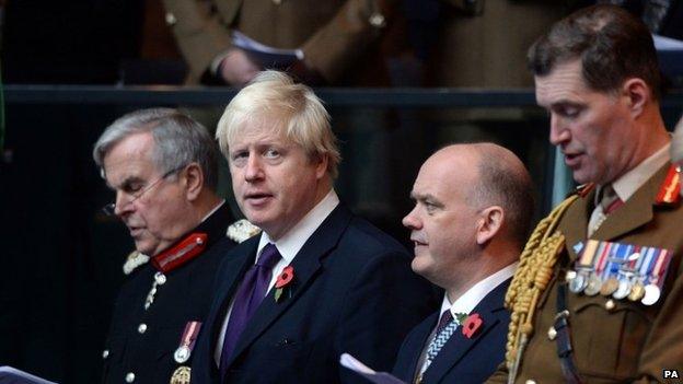 Boris Johnson at the Greater London Authority's Annual Service of Remembrance at City Hall