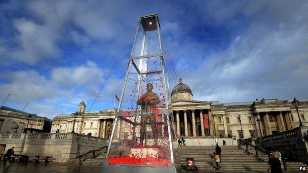 Every Man Remembered Sculpture is unveiled in Trafalgar Square