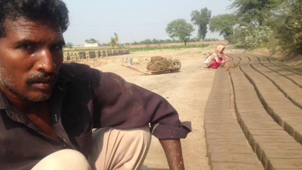 Suleman Masih, a brick kiln worker in Pakistan, November 2014