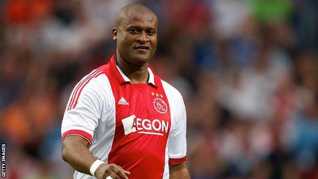 Winston Bogarde in action in an Ajax charity game