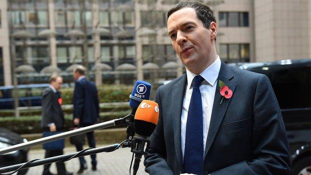 UK Chancellor George Osborne in Brussels, 7 Nov 14