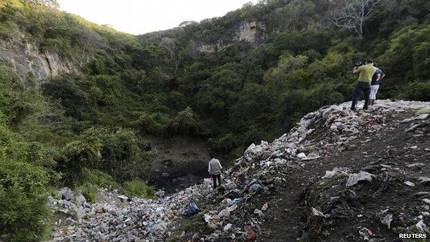 Rubbish dump where students are alleged to have been taken. 7 Nov 2014